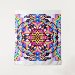 Mandala de l'œil Tapisserie murale psychédélique