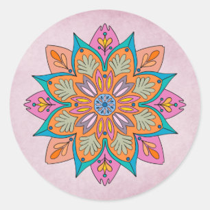 Mandala Decorativo de la India Runder Aufkleber