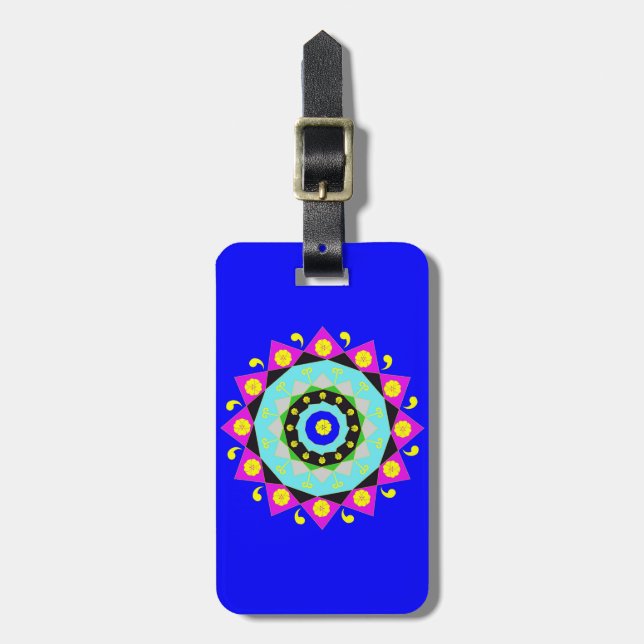 Mandala: Dekorativ Gepäckanhänger (Vorderseite vertikal)