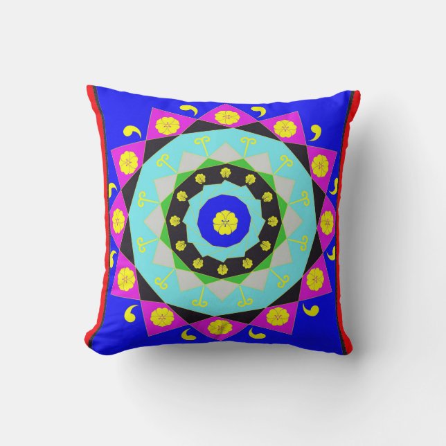 Mandala: Dekoratives Kissen (Vorderseite)