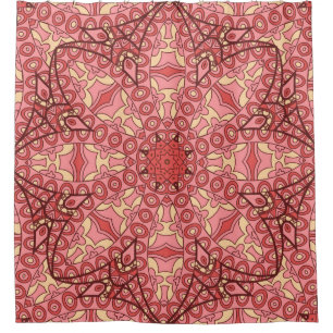 Mandala der abstrakten Blume - nahtloses ethnische Duschvorhang