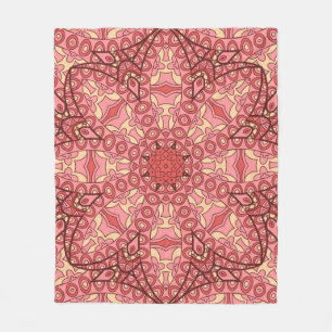 Mandala der abstrakten Blume - nahtloses ethnische Fleecedecke