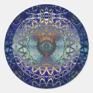 Mandala der Noedic Netz-Aufkleber Runder Aufkleber