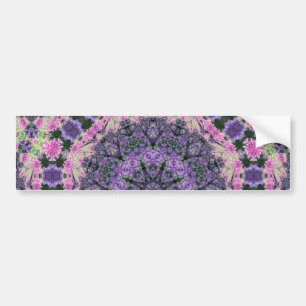 Mandala der rosa und lila Blumen Autoaufkleber