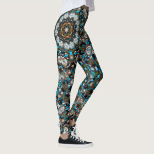Mandala, der wie ein Krater in hellen Farben aussi Leggings