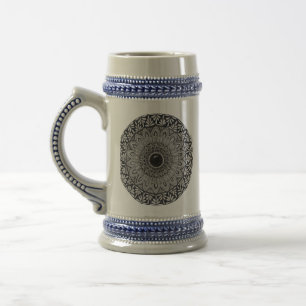 Mandala-Design auf Bierbecher Bierglas
