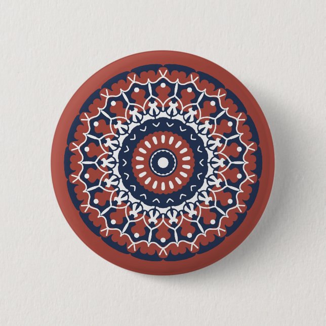 Mandala Design Button (Vorderseite)
