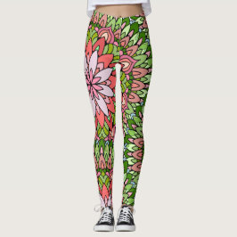 Mandala Design Christmas Pointsettia, Urlaub Leggings