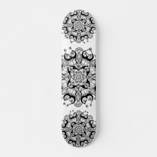 "Mandala" Design de skateboard noir et blanc