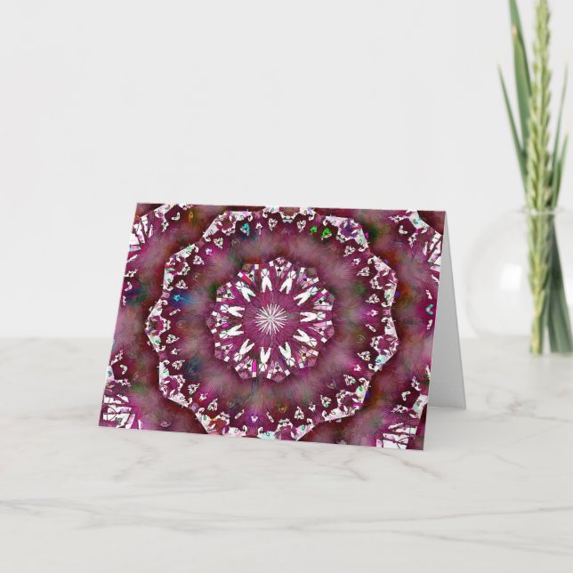 Mandala Design for Female Nursing Zuhause Patient Karte (Vorderseite)