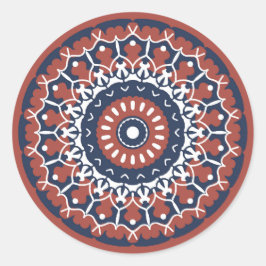 Mandala Design Klassischer Rundaufkleber Runder Aufkleber
