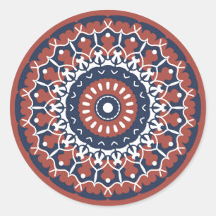 Mandala Design Klassischer Rundaufkleber Runder Aufkleber