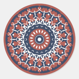 Mandala Design Klassischer Rundaufkleber Runder Aufkleber