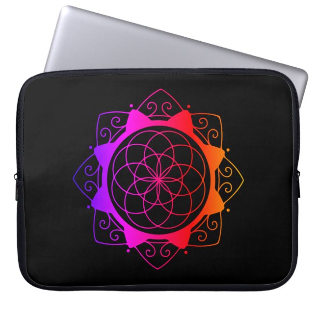 Mandala-Design-Laptop-Hülle Laptopschutzhülle (Vorderseite)