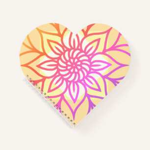 Mandala Design Lichtfarbe Notizbuch