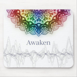Mandala-Design mit einer beruhigenden, leuchtenden Mousepad