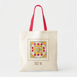 Mandala Design mit individueller Typografie Tragetasche