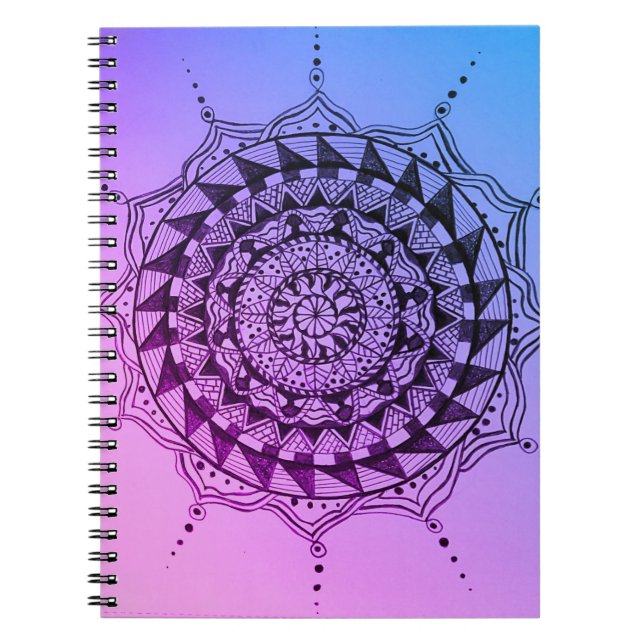 Mandala Design Notebook Notizblock (Vorderseite)