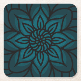 Mandala Design Paper Coaster Rechteckiger Pappuntersetzer