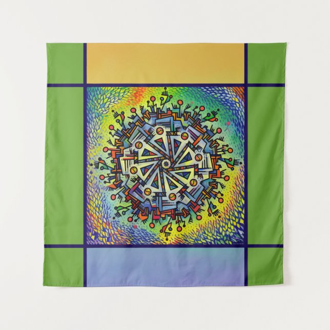 Mandala-Design-Set von Automatten Wandteppich (Vorderseite)