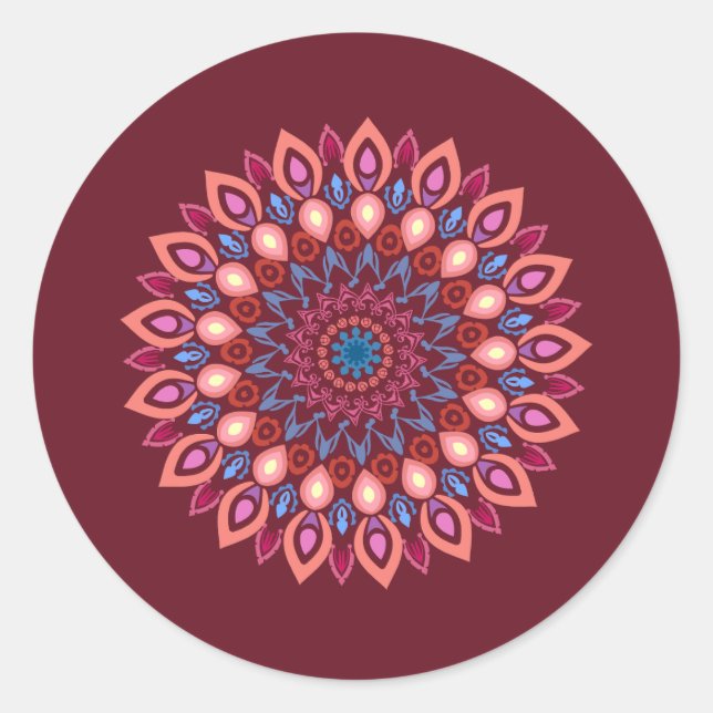 mandala design sticker  (Vorderseite)