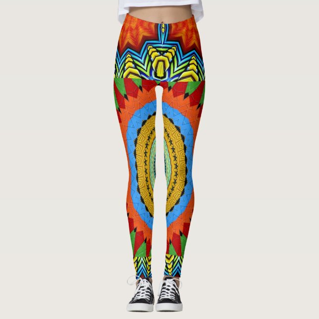 MANDALA DESIGNER COLLAGE (groß) Leggings (Vorderseite)