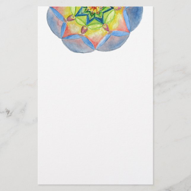Mandala Detail Schöne Stationery Briefpapier (Vorderseite)