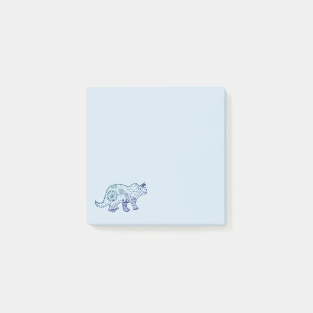 Mandala Dinosaur Art Post-it® Notes Post-it Klebezettel (Vorderseite)