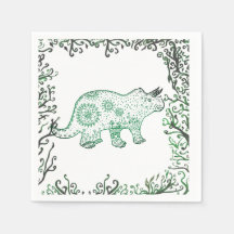 Mandala Dinosaur Paper Napkins