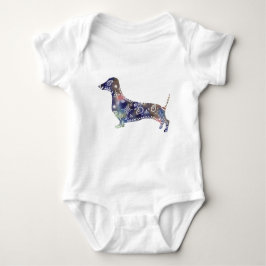 Mandala Dog Jersey Bodysuit Baby Strampler