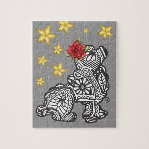 Mandala Dog with Stars