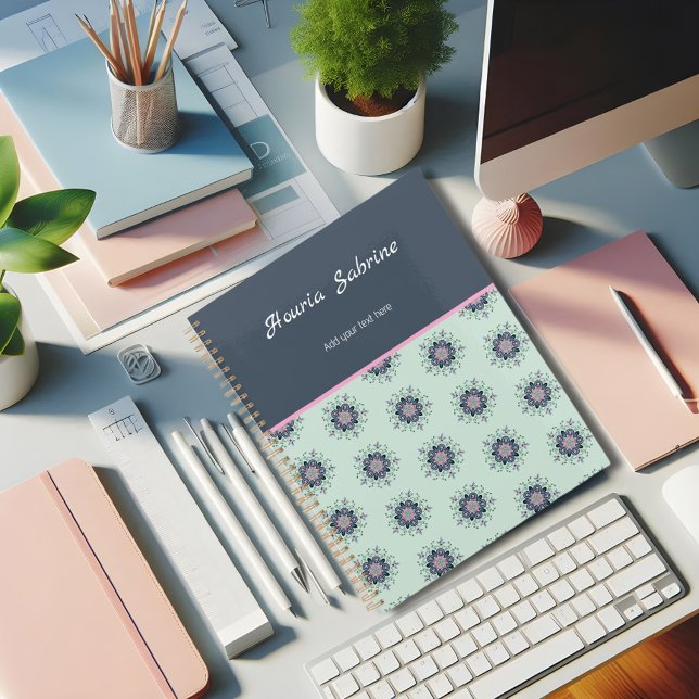 Mandala Doodles ist ein modernes türkisfarbenes Ro Planer (Von Creator hochgeladen)