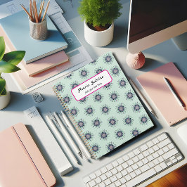 Mandala Doodles ist ein modernes türkisfarbenes Ro Planer