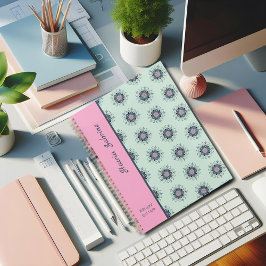 Mandala Doodles ist ein modernes türkisfarbenes Ro Planer