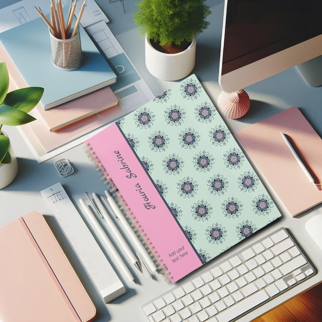 Mandala Doodles ist ein modernes türkisfarbenes Ro Planer (Von Creator hochgeladen)