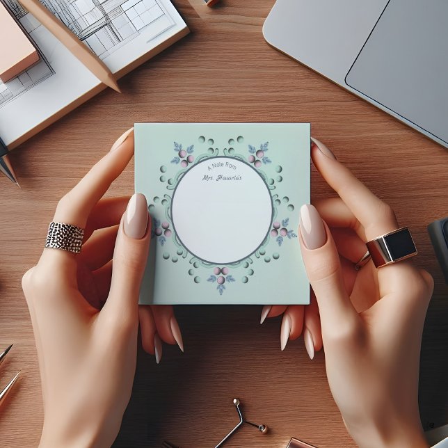 Mandala Doodles ist ein modernes türkisfarbenes Ro Post-it Klebezettel (Von Creator hochgeladen)