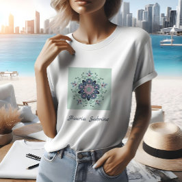 Mandala Doodles ist ein modernes türkisfarbenes Ro T-Shirt