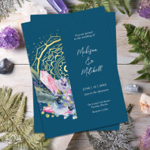 Mandala doré Invitation de mariage à la main Crist