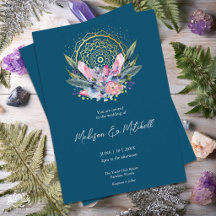 Mandala doré Invitation de mariage à la main Crist