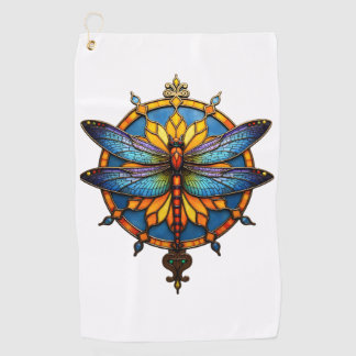 Mandala Dragonfly Luminous Sacred Geometry Spiritu Golfhandtuch