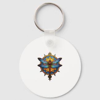 Mandala Dragonfly Luminous Sacred Geometry Spiritu Schlüsselanhänger