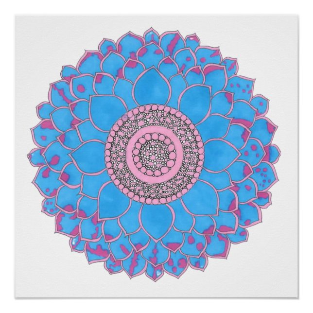 Mandala-Druck Poster (Vorderseite)