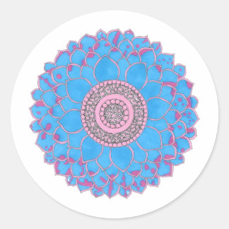 Mandala-Druck Runder Aufkleber