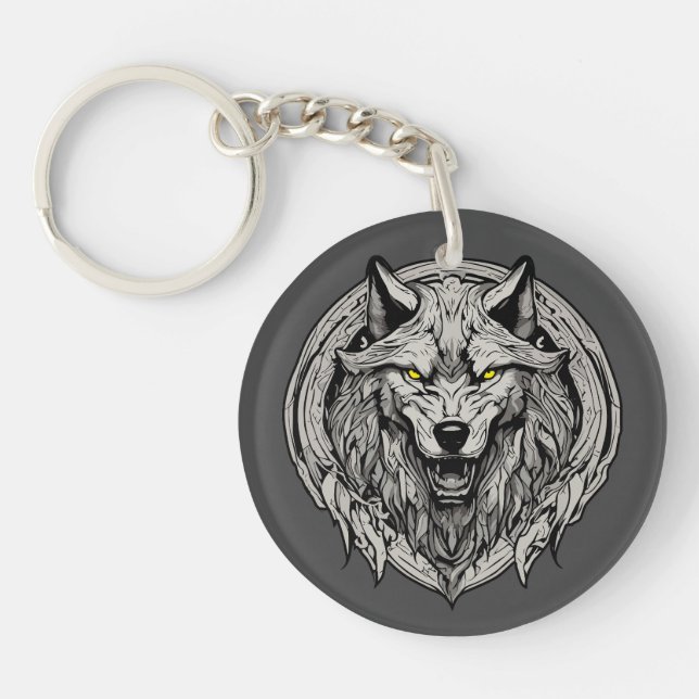 Mandala du Loup Féroce : Symbole de Force (Devant)