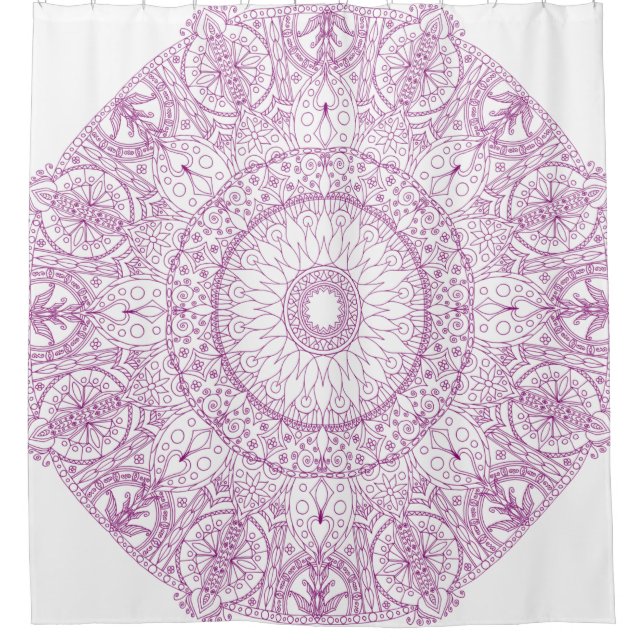 Mandala Duschvorhang (Vorderseite)