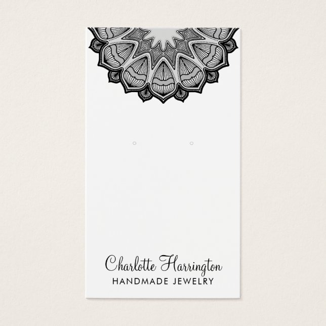 Mandala Earring Juwelier Display Card (Vorderseite)