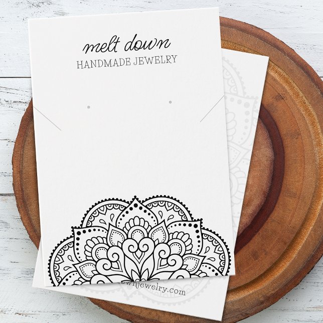 Mandala Earring Necklace Juwelier Display Card (Mandala Earring Necklace Jewelry Display Card)
