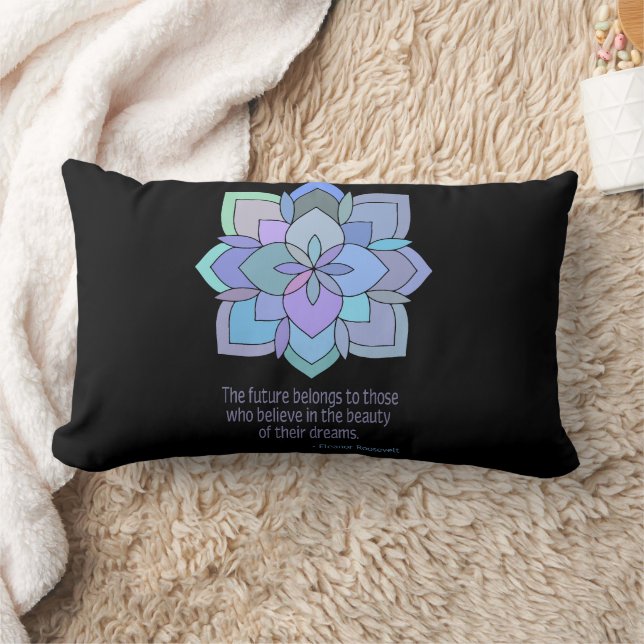 Mandala Eleanor Roosevelt Beauty Quote Lendenkissen (Decke)