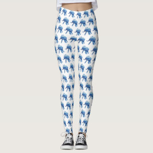 Mandala Elephant Batic Art Custom Leggings