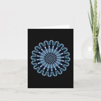 Mandala en filigrane bleu, carte de note